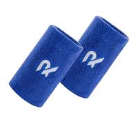 Raquex Sports Wristbands (7 Colours, 2 Widths) - Soft, Stretchy Cotton. Padel, Tennis, Squash, Running Sweat Bands - Machine Washable (Blue, Pair)