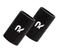 Raquex Sports Wristbands (7 Colours, 2 Widths) - Soft, Stretchy Cotton. Padel, Tennis, Squash, Running Sweat Bands - Machine Washable (Black, Pair)