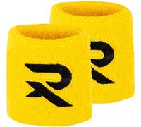 Raquex Sports Wristbands (7 Colours, 2 Widths) - Soft, Stretchy Cotton. Padel, Tennis, Squash, Running Sweat Bands - Machine Washable (Yellow, Pair Wristbands)