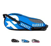 Raquex Tennis Bag - 6 Racket Bag for Tennis, Badminton & Squash Racquets. Blue, Black or Magenta. Holds up to 6 Racquets + Accessories + Trainers