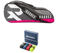 Raquex Tennis Bag - 6 Racket Bag for Tennis, Badminton & Squash Racquets. Blue, Black or Magenta. Holds up to 6 Racquets + Accessories + Trainers
