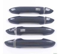 RAQXOLPB Door Handle Covers Compatible with Geely for Coolray 2018 2019 2020 2021 Carbon Fiber Chrome Car Door Handle Cover Decor Trim Sticker Styling Accessories