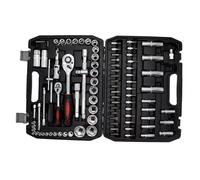RAQXOLPB Ratchet Drive Sockets Wrench 94 Pcs 1/2 1/4 Socket Ratchet Handle Combination Socket Repairing Tool Set Auto Repair Tools Ratchet Tool and Case