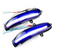 RAQXOLPB Side Marker Blinker Accessories Flashing Water Dynamic Blinker Turn Signal Side Mirror Light Compatible With Benz For C Class W203 2000-2007(Blue)