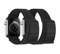 Raradev 2 Pack Sport Solo Loop Compatible for Apple Watch Straps 42mm/46mm/45mm/44mm/49mm/41mm/40mm/38mm Women Men, Soft Nylon Band for iWatch SE3/Ultra3/Series 11/10/9/8/7/6/5/4/3/2/1