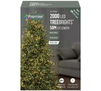 Raraion - 2000 Led Warm White Christmas Tree Lights With Timer, 50M