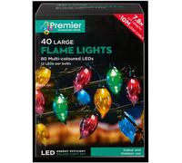 Raraion - 40 Flame Lights with 80 Static Multicoloured LEDs
