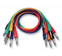 RARAION - 6.35mm (1/4") Mono Jack Plug to Plug Leads, 60cm - 6 Pack
