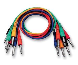 RARAION - 6.35mm (1/4") Mono Jack Plug to Plug Leads, 90cm - 6 Pack