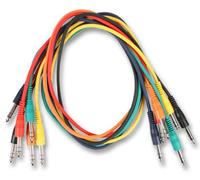 Raraion - 6.35mm (1/4") Stereo Jack Plug To Plug Leads, 30Cm - 6 Pack