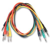 A Pack of 6 1/4" Balanced Jack Patch Leads / Patch cables 90cm long - FL1290