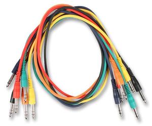RARAION - 6.35mm (1/4") Stereo Jack Plug to Plug Leads, 90cm - 6 Pack