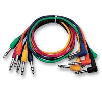 RARAION 6.35mm (1/4") Stereo Jack Plug to Right Angled Plug Leads, 60cm - 6 Pack