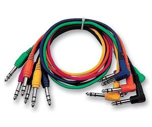 RARAION 6.35mm (1/4") Stereo Jack Plug to Right Angled Plug Leads, 90cm - 6 Pack