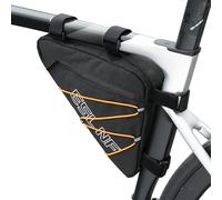 Rarapop Bike Frame Bag, Water Resistant Reflective Bicycle Triangle Bag, Strap-On Under Seat Tool Accessories Pouch for Mountain Road Bike Trip