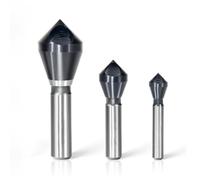 Rarapop M35 HSS Cobalt Countersink Drill Bit with Ultra TiAlN Coating, Single-End Countersink Chamfer, Heavy-Duty 82-Degree Chamfer Drilling for Hard Metal, Stainless Steel, Copper, Wood (3-Piece Set)
