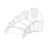 Rarapop Pack of 5 Transparent Acrylic Display Stands - Sturdy Display Stands for Pop Figures, Collectibles & Jewellery - Versatile Holder for Cupcakes, Desserts and Makeup