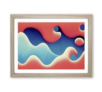 Rare Abstract Art Framed Print | A4 Oak Framed Wall Art | Ready to Hang | Abstract Fantasy Picture | Living Room Bedroom Lounge Office