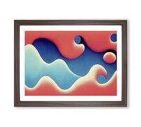 Rare Abstract Art Framed Print | A4 Walnut Framed Wall Art | Ready to Hang | Abstract Fantasy Picture | Living Room Bedroom Lounge Office