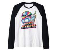 Rare Aesthetic Retro Nostalgia Y2K Vibes Raglan Baseball Tee
