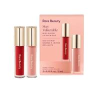 Rare Beauty Stay Vulnerable Mini Glossy Lip Balm Duo, Nearly Petal and Nearly Scarlet, 3 mL Each