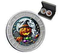 Rare Coin for Collectors | Halloween Fun Metal Challenge Coin | Novelty Toys Keepsake for Souvenir Festive Decor Home Men Adult Kids Collector