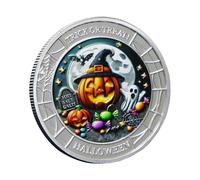 Rare Coin, Halloween Commemorative Coin, Party Favor Toys Novelty for Keepsake Festive Decor Women Home Kids Souvenir Adult Holiday Collection Display