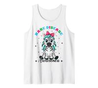 Rare Disease Awareness Cute Zebra Ribbon Rare Disease Day Tank Top