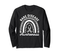 Rare Disease Awareness Zebra Ribbon EDS Genetic Disorder Long Sleeve T-Shirt
