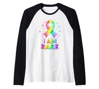 Rare Disease Day 2026 Shirt - Zebra Ribbon I AM Someone Rare Raglan Baseball Tee