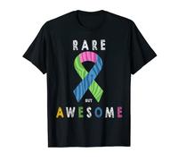 Rare disease day awareness zebra ribbon awesome children T-Shirt