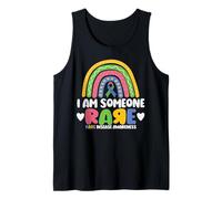 Rare Disease Day I Am Someone Rare Rainbow Zebra Ribbon Tank Top