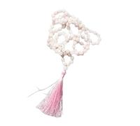 Rare Gems Gallery January Month Birthstone Rare Rose Quartz Jaap Mala 108 Beads Original Certified ओरिजिनल नेचुरल रोज क्वार्ट्ज़ माला Premium Pink Quartz Mala With Tassel For Women & Men