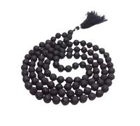 Rare Gems Gallery Thread Knotted Durable Jwalamukhi Mala Original Certified ज्वालामुखी स्टोन माला ओरिजिनल सर्टिफाइड Premium Volcanic Beads Mala Perfect for Pooja or Japa Purpose
