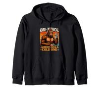 Rare Mythical Sasquatch Always Has A Cold One Beer Zip Hoodie