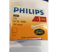 Rare Philips 25W Softone T45 1 Year 1000 Hours Flame/Beige E27 Drop