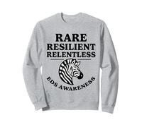 Rare Resilient Relentless Zebra EDS Awareness Warrior Design Sweatshirt