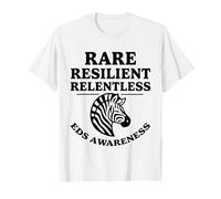 Rare Resilient Relentless Zebra EDS Awareness Warrior Design T-Shirt