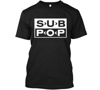 Rare Sub Pop Record Grunge Music Alternative en T Shirt Black