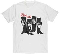 Rare The Kinks Band Men's Short Sleeve Cotton White T-Shirt White(Large)