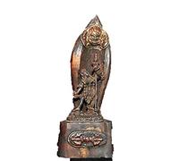 Rare Tibet old Cattle bone bronze Buddha Bulmo Guanyin Kwan-yin goddess Statue
