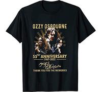 Rare Vintage Oz%zy Osb%ou%rne 55th Anniversary 1967-2022 Signed Thank You Memories Signature Unisex, Men, Women Tee T-Shirt S Black M