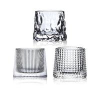 RareCi Flat bottom Crystal Whiskey Glasses, Small 5OZ Scotch Glasses Set of 3, Old Fashioned Glasses,Heavy Bottom Rocks Glasses for Drinking Bourbon, Rock,Cocktails（Small Size）