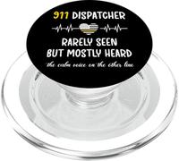 Rarely Seen Mostly Heard Thin Yellow Line Dispatcher 911 PopSockets PopGrip for MagSafe