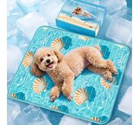 RARIRO Medium Dog Cooling Mat 23.6×17.7Inch 2025 Latest Solid Gel Self-Cooling Mat for dogs Pet Cool Bed Durable Cool Pads Non-Toxic waterproof Anti-Scratch Apply Foldable Indoors Outdoors Car