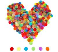 RARITYLL 500pcs Transparent Plastic Bingo Chips Counter, Multicolor Poker Chips Markers Tokens for Bingo Game, Family Party, Double Sided Counters for Math Learning Resources and Events