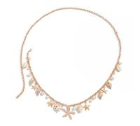 RARITYUS Seashell Starfish Waist Chains for Women Boho Conch Body Chains Pearl Belly Chain Summer Beach Body Jewelry, One Size, Plastic, No Gemstone