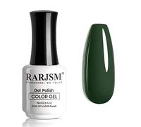 RARJSM Forest Green Gel Nail Polish,Emerald Green Color Gelpolish,Soak off UV LED Lamp Cured Require,Dark Green Gel Nail Polish Pastel,15ml 1Piece Single Bottle for Women DIY French Manicure
