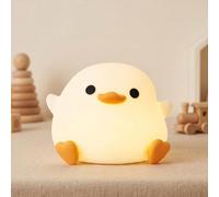 Raroly DoDo Duck Rechargeable Night Light, 7 Colour Changing LED Silicone Touch Sensor Bedside Table Lamp with 30 Minutes Timer & Tap Control for Kids Baby Nursery Bedroom Decor