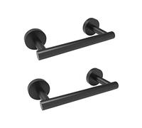 RARXTR Matte Black 2 Pack Toilet Paper Holder SUS304 Stainless Steel Double Post Pivoting Toilet Paper Roll Holder Wall Mounted Toilet Tissue Holder for Commercial Bathroom RV